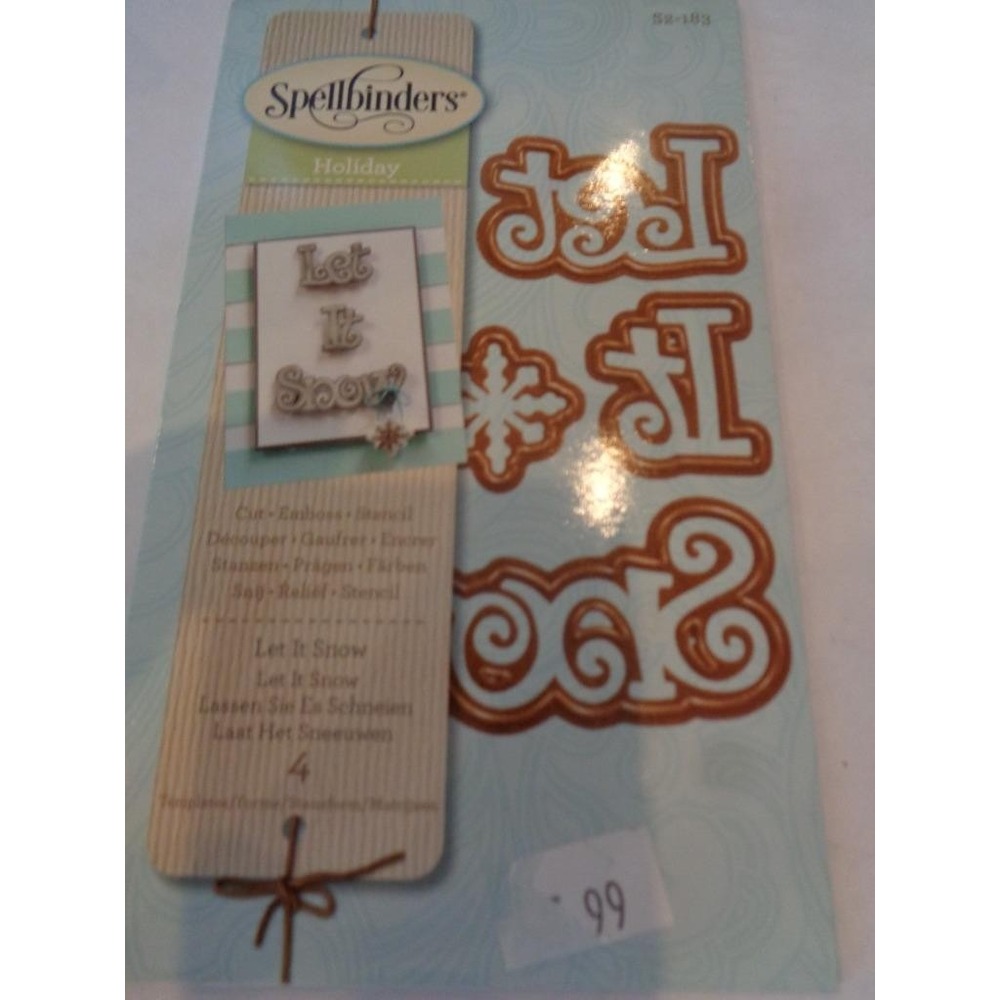 Spellbinders LET IT SNOW Die Cut Emboss Stencil